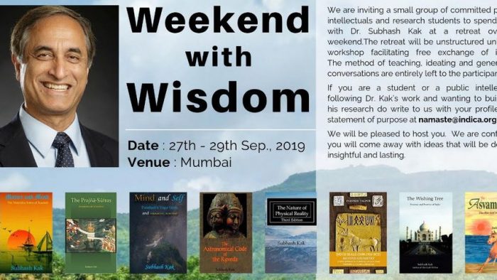 Weekend With Wisdom – Subhash Kak - Indic Today