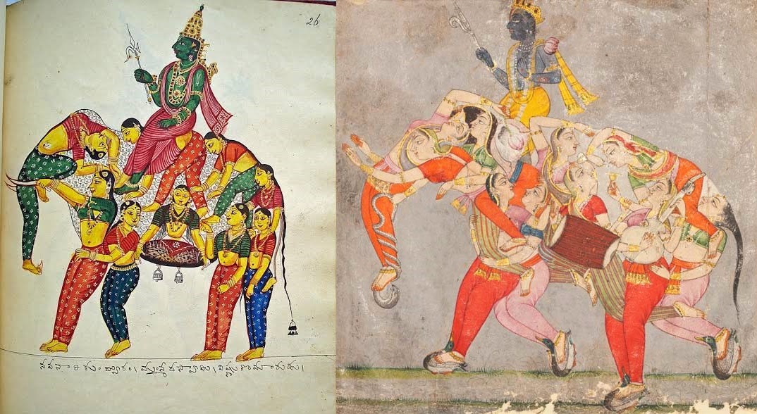 A Unique Motif In Indian Art Part 1 Nava Nari Kunjara Indic Today